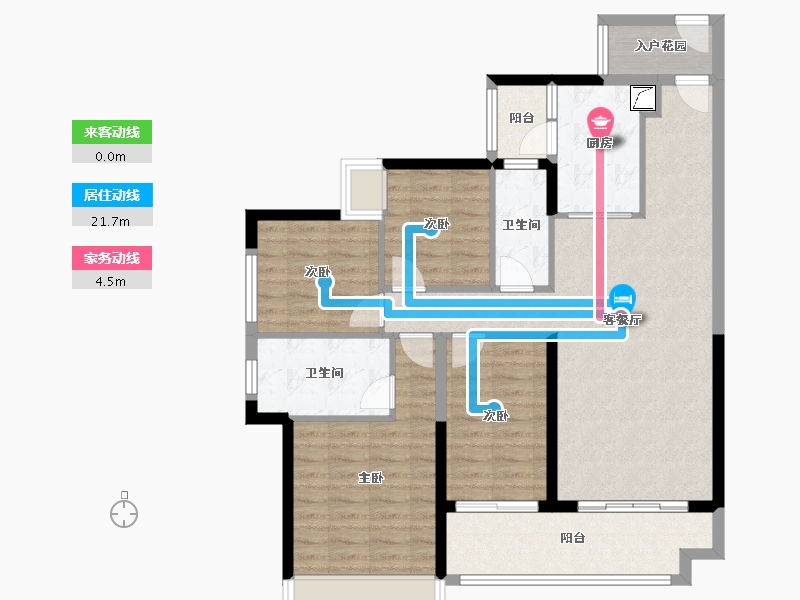 广东省-佛山市-顺德未来城-107.00-户型库-动静线