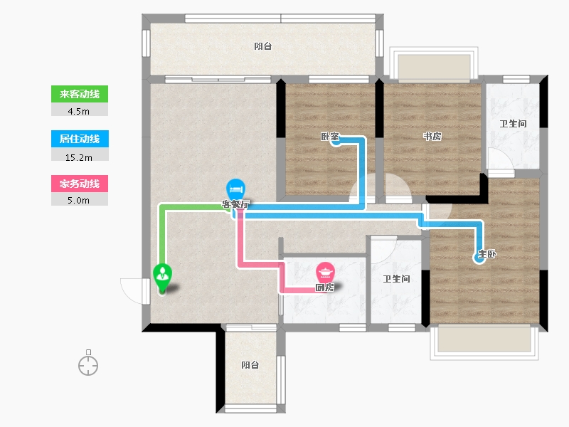 广西壮族自治区-桂林市-交投地产兴进漓江悦府-92.65-户型库-动静线