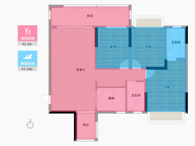 广西壮族自治区-桂林市-交投地产兴进漓江悦府-92.65-户型库-动静分区