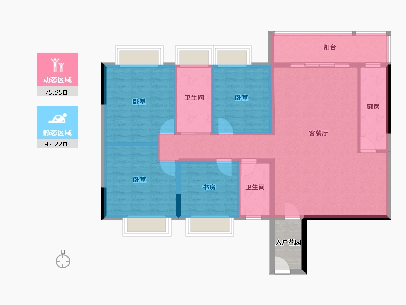 广东省-清远市-佛冈华府-115.35-户型库-动静分区