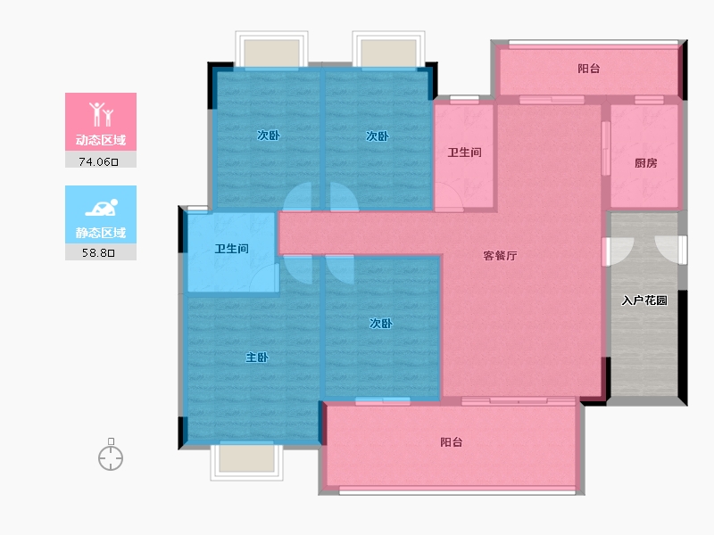 广西壮族自治区-桂林市-东舜状元世家-131.07-户型库-动静分区