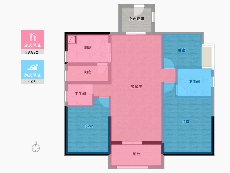 广东省-江门市-文华豪庭-96.92-户型库-动静分区