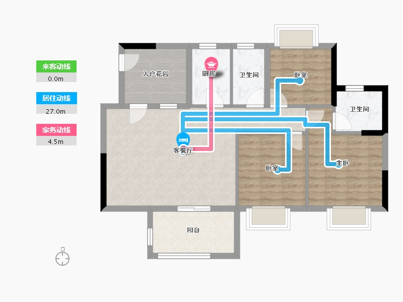 广东省-江门市-文华豪庭-84.30-户型库-动静线