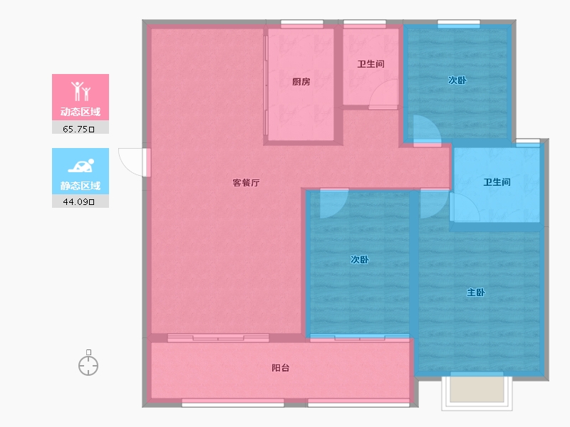 山西省-临汾市-东旭·雍景苑-98.97-户型库-动静分区