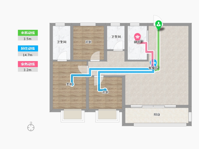 山西省-临汾市-东旭·雍景苑-79.22-户型库-动静线