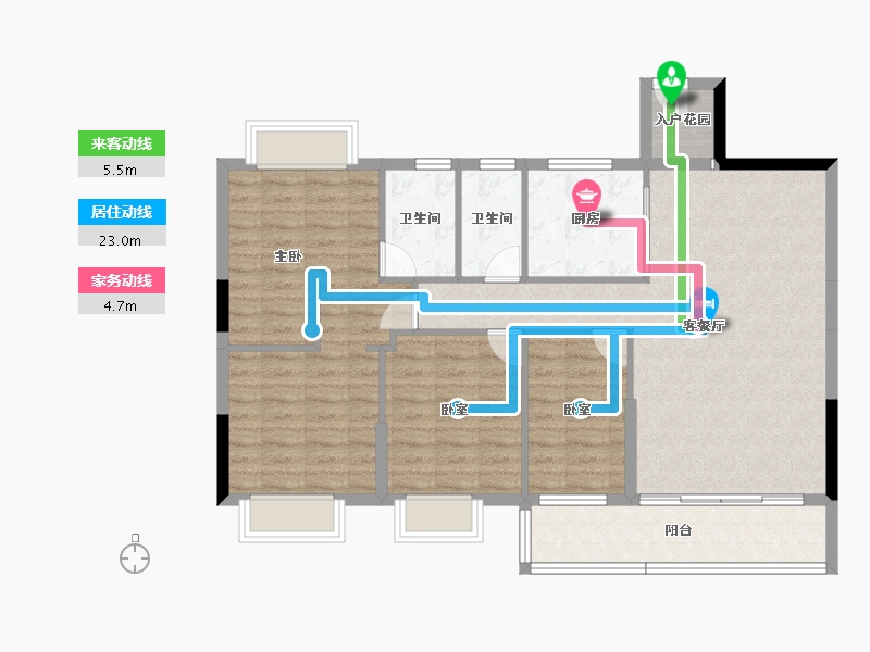 广东省-清远市-佛冈华府-105.10-户型库-动静线