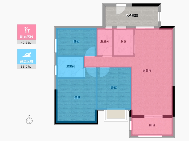 广东省-江门市-文华豪庭-76.28-户型库-动静分区