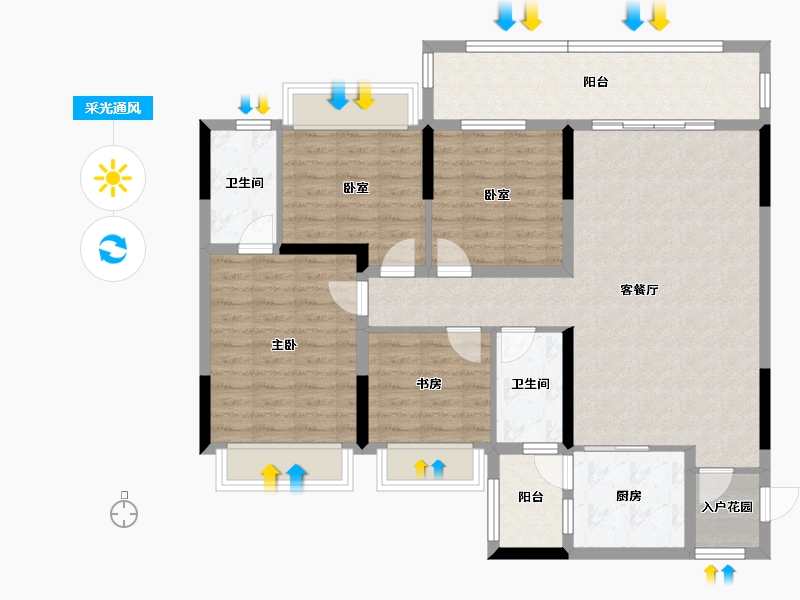 广西壮族自治区-桂林市-交投地产兴进漓江悦府-110.07-户型库-采光通风