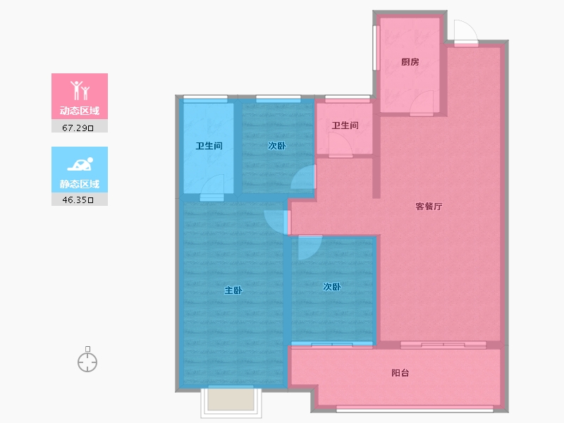 山西省-临汾市-中心城二期-102.27-户型库-动静分区