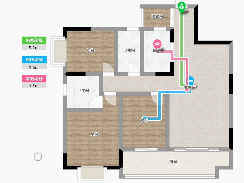 广西壮族自治区-桂林市-东舜状元世家-95.66-户型库-动静线