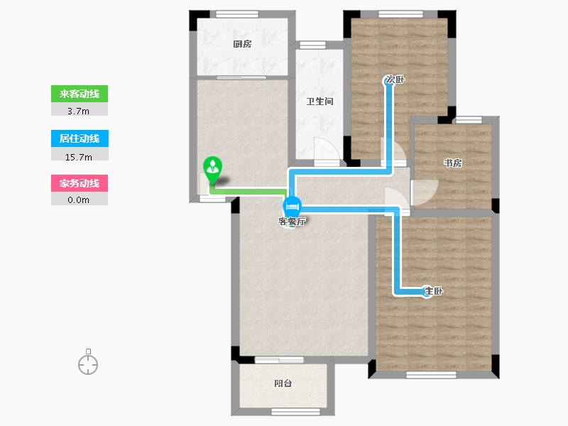 浙江省-嘉兴市-润景嘉园-97.89-户型库-动静线