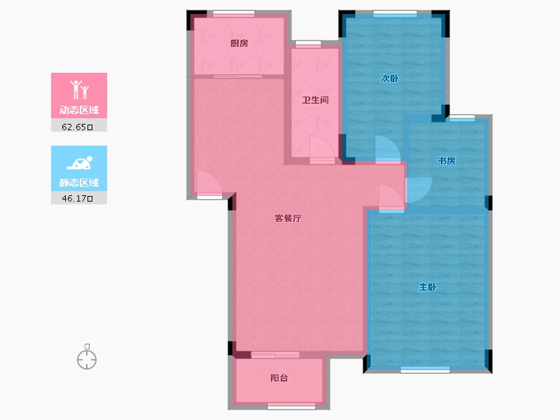 浙江省-嘉兴市-润景嘉园-97.89-户型库-动静分区