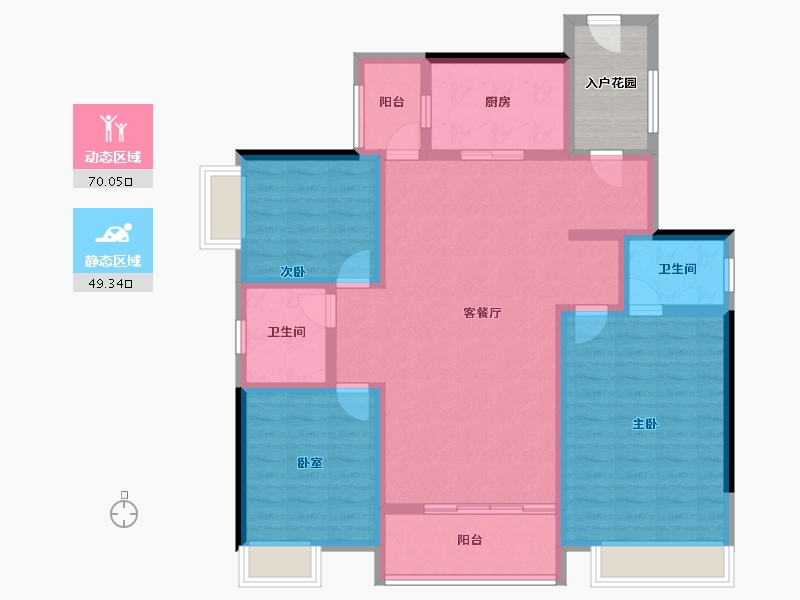 广东省-韶关市-碧桂园新城之光-112.23-户型库-动静分区