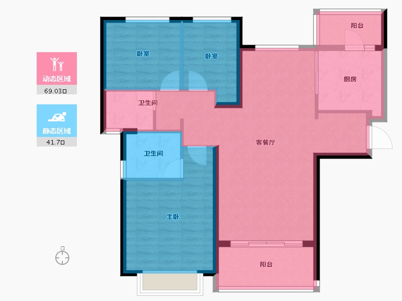 陕西省-安康市-恒大未来城-100.00-户型库-动静分区