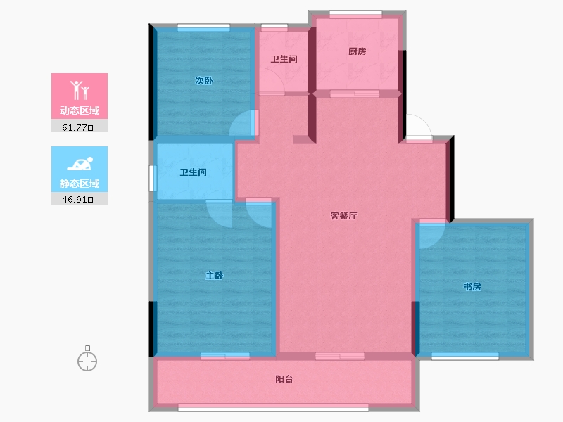 河南省-驻马店市-东湖壹号小区-97.00-户型库-动静分区