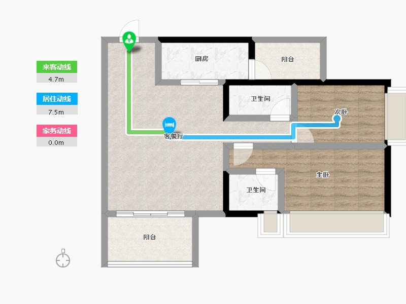 广东省-汕头市-怡璟海岸雅园-72.57-户型库-动静线