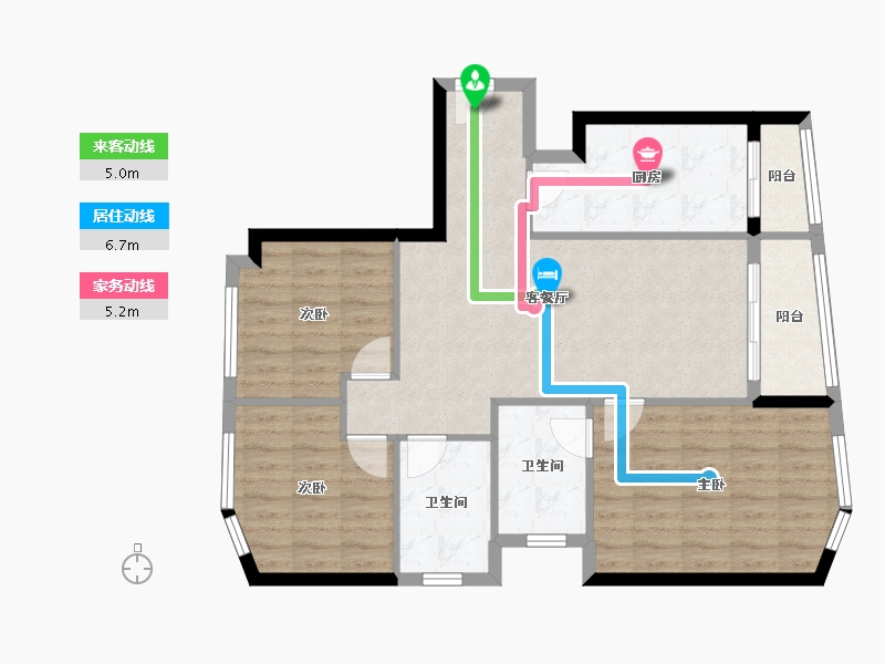 四川省-成都市-天府汇中心-89.03-户型库-动静线