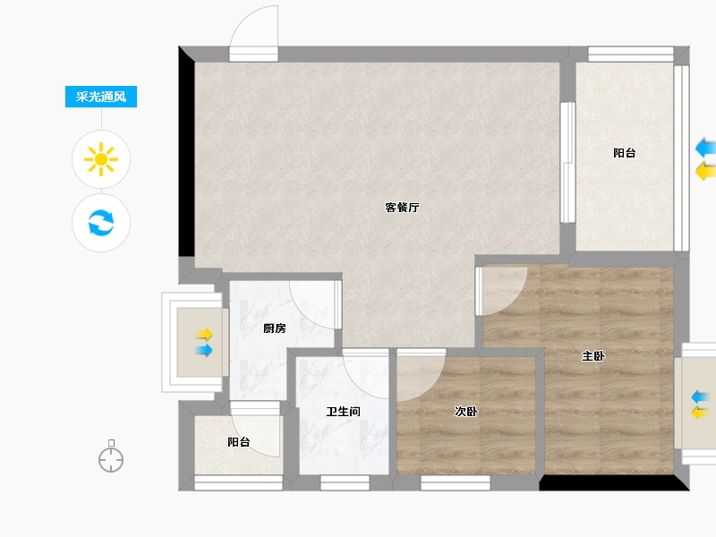 广东省-清远市-佛冈华府-48.06-户型库-采光通风