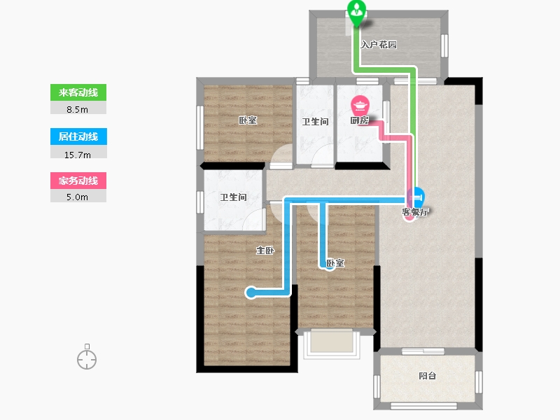 广东省-江门市-文华豪庭-99.85-户型库-动静线