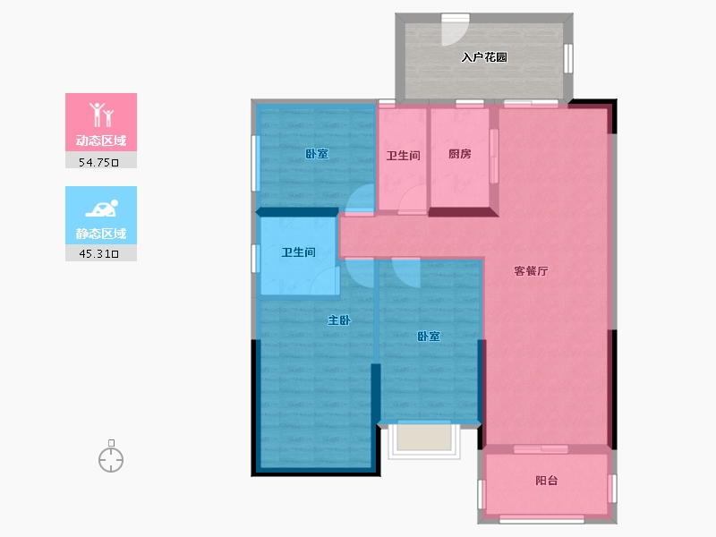 广东省-江门市-文华豪庭-99.85-户型库-动静分区