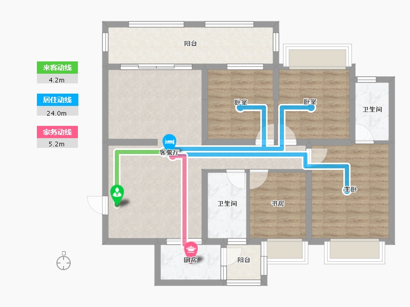 广西壮族自治区-桂林市-交投地产兴进漓江悦府-96.76-户型库-动静线