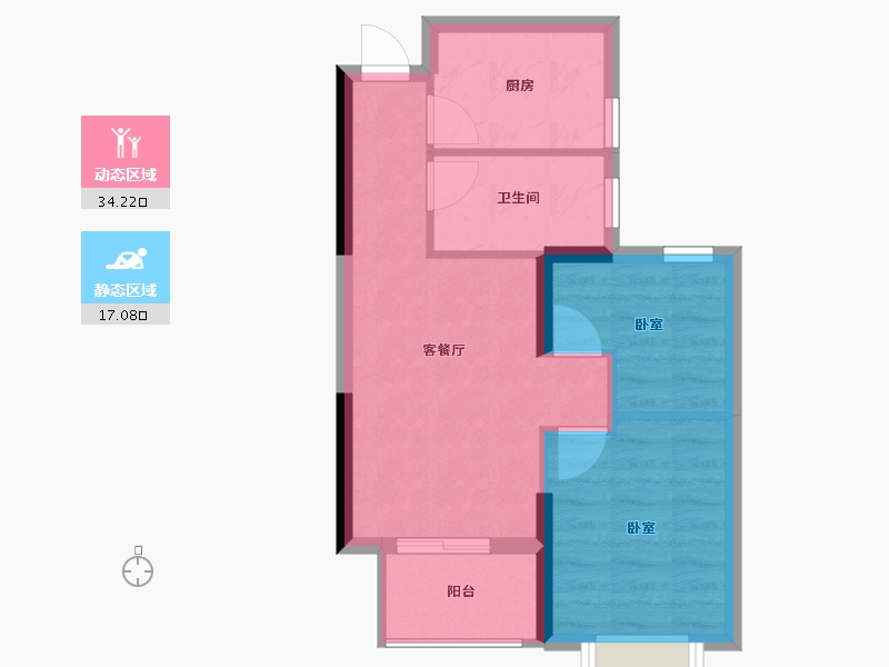 福建省-三明市-开元尊邸-45.41-户型库-动静分区