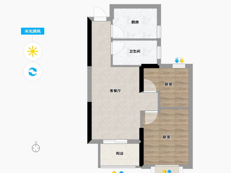 福建省-三明市-开元尊邸-45.41-户型库-采光通风