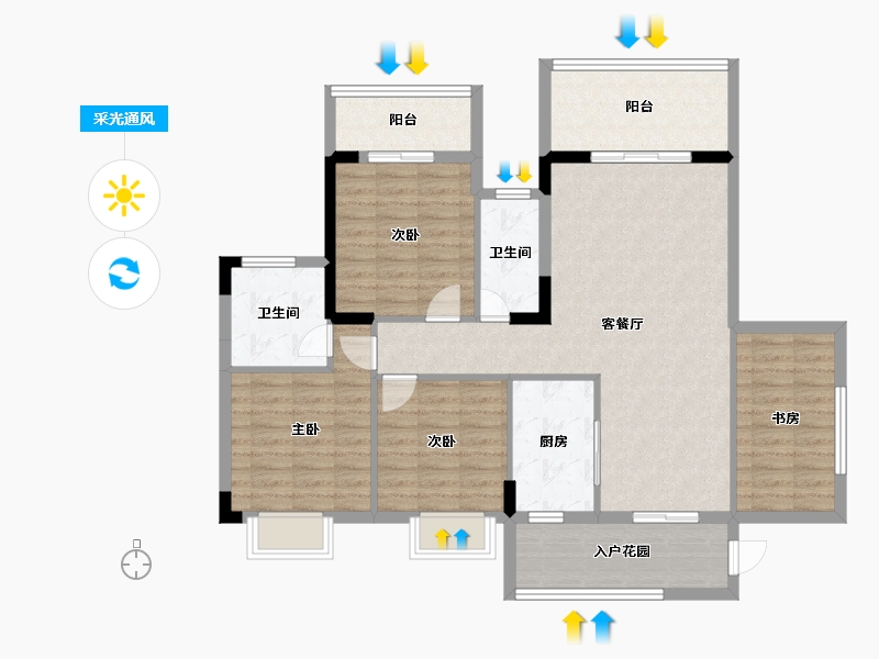 广西壮族自治区-桂林市-东舜状元世家-109.62-户型库-采光通风