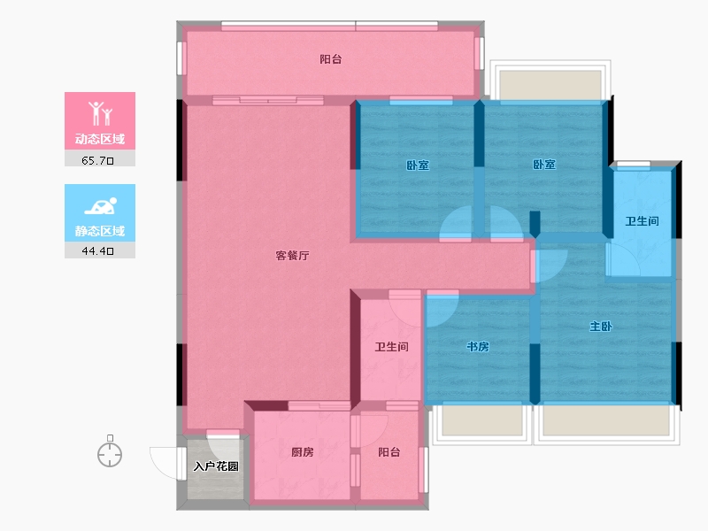 广西壮族自治区-桂林市-交投地产兴进漓江悦府-99.27-户型库-动静分区