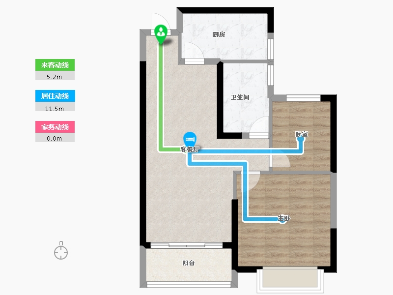 陕西省-安康市-恒大未来城-65.57-户型库-动静线