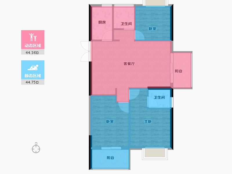 福建省-三明市-开元尊邸-81.60-户型库-动静分区