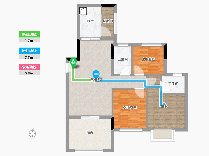 广东省-江门市-新熙花园-68.80-户型库-动静线