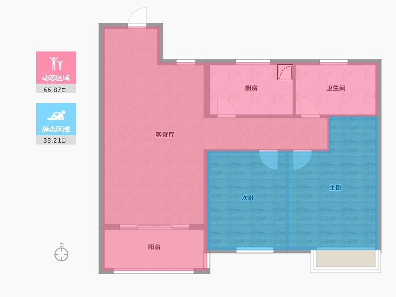 山西省-临汾市-公园壹号·公园道-90.86-户型库-动静分区