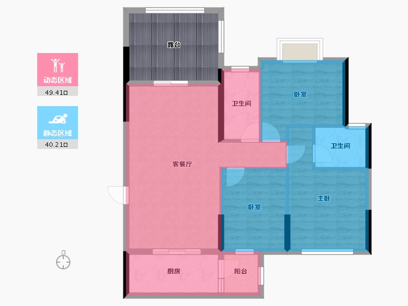 广东省-江门市-御凯名都-92.24-户型库-动静分区