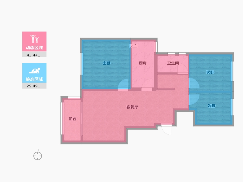 北京-北京市-招商都会湾-72.00-户型库-动静分区