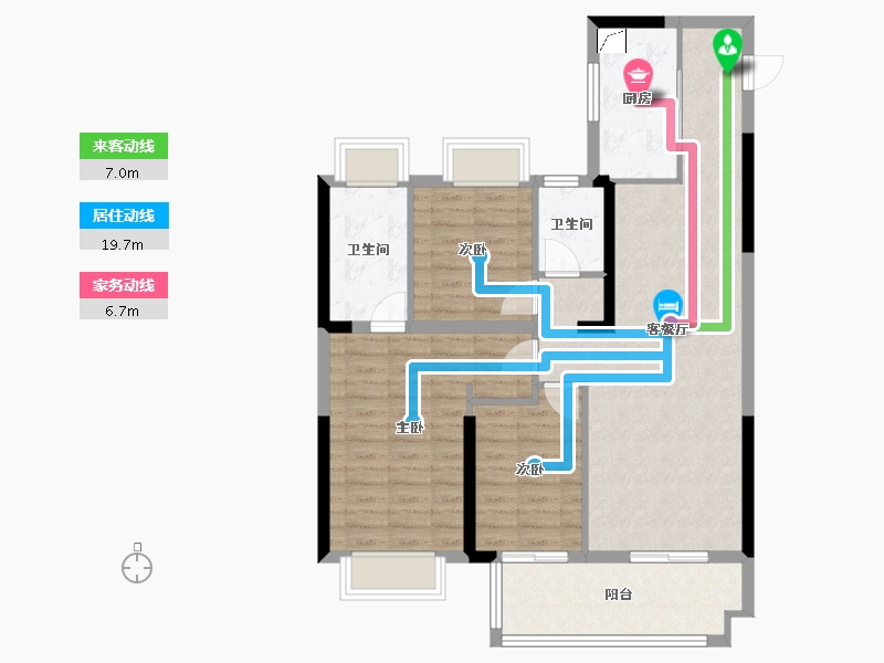 湖北省-武汉市-汉口道6号-97.18-户型库-动静线