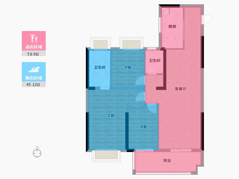 湖北省-武汉市-汉口道6号-97.18-户型库-动静分区