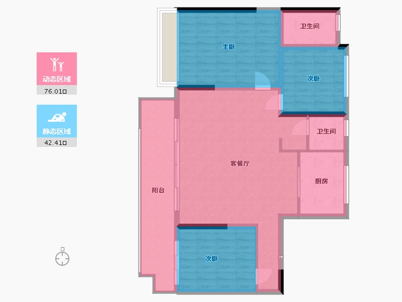 安徽省-宿州市-青山澜岛-105.00-户型库-动静分区