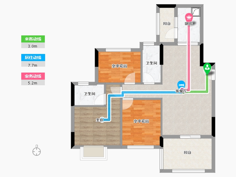 广东省-江门市-新熙花园-75.54-户型库-动静线