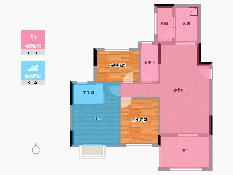 广东省-江门市-新熙花园-75.54-户型库-动静分区