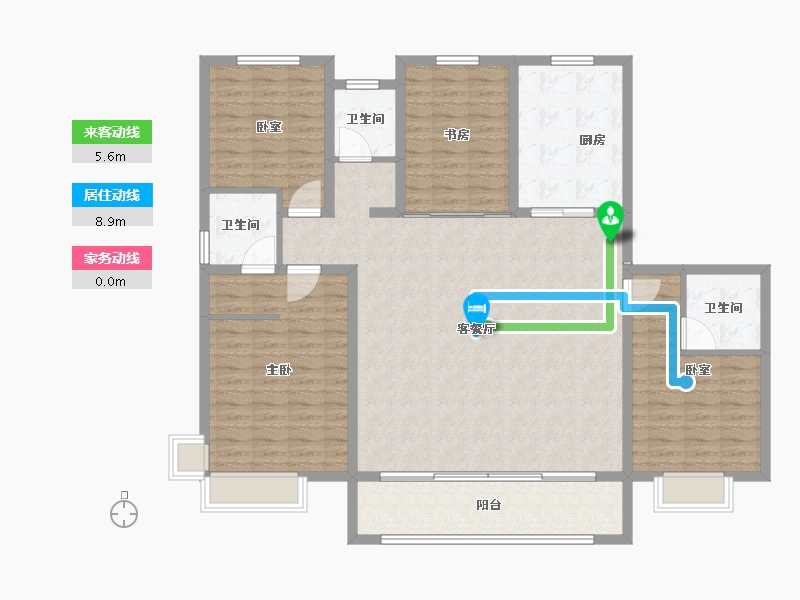 山东省-菏泽市-城投尚德府-144.00-户型库-动静线