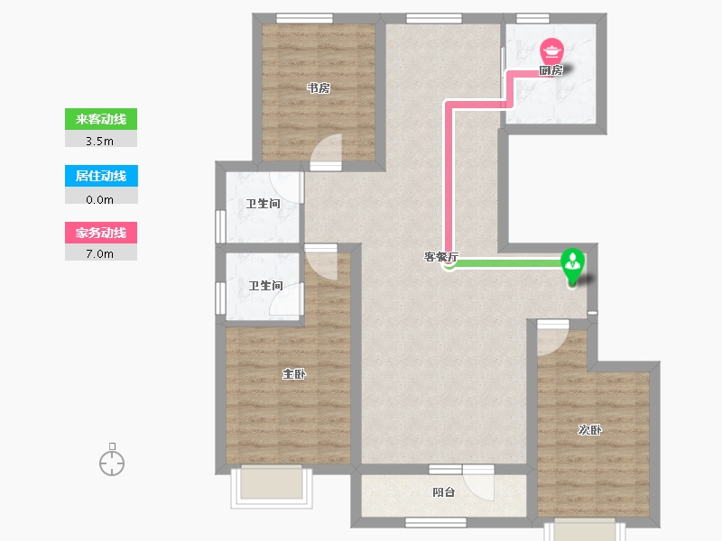 内蒙古自治区-包头市-方兴凤凰台-92.73-户型库-动静线