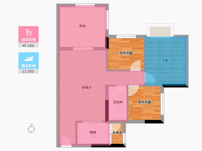 广东省-江门市-新熙花园-64.29-户型库-动静分区