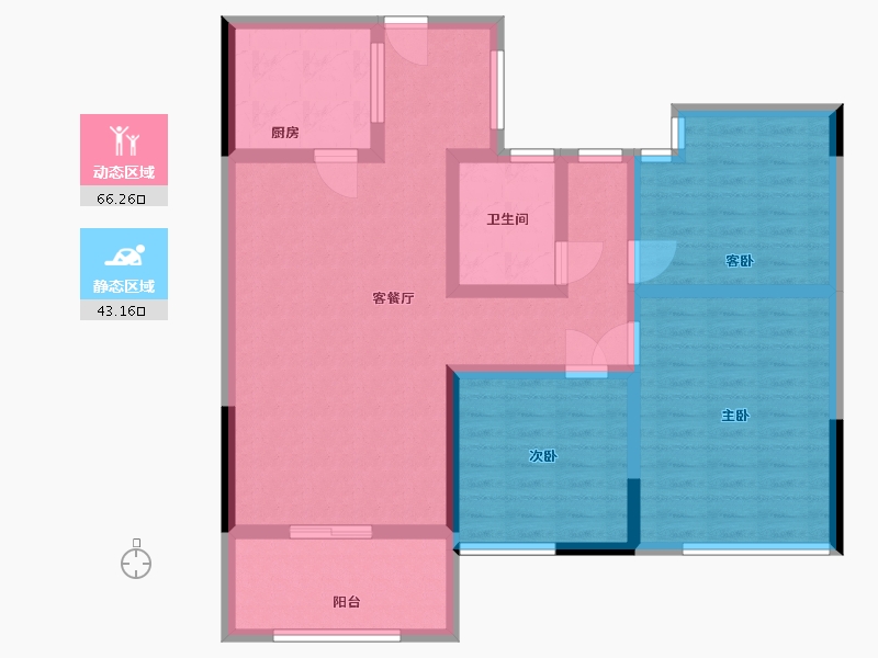 湖南省-湘潭市-润玉时代城-97.00-户型库-动静分区