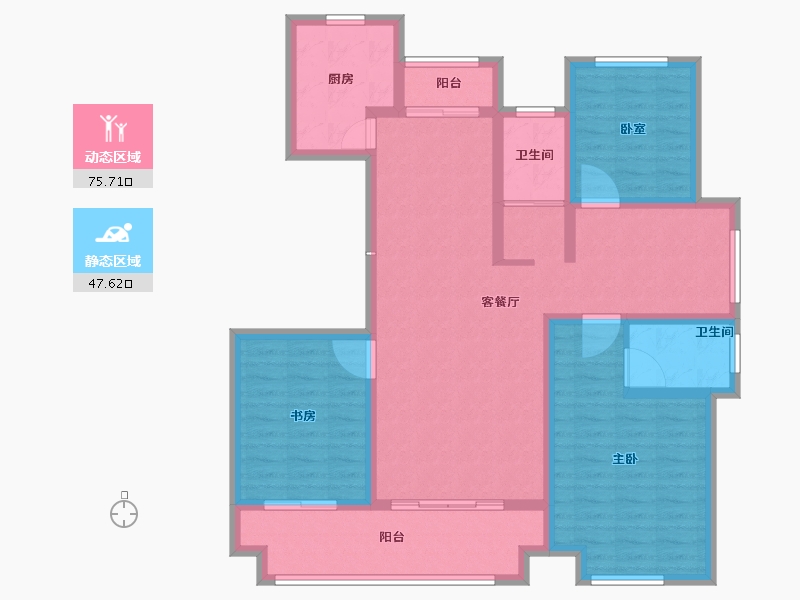 山东省-菏泽市-曹县天润公馆樾府-110.01-户型库-动静分区