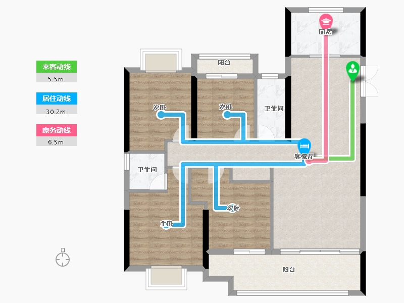 福建省-三明市-瑞玺庄園-103.20-户型库-动静线