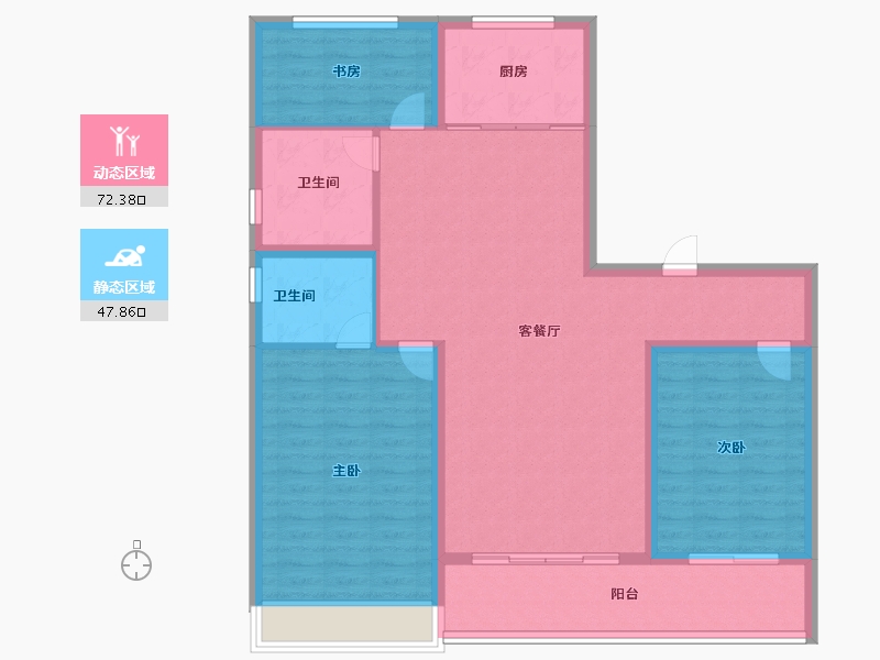 山西省-运城市-鑫马央玺-109.00-户型库-动静分区