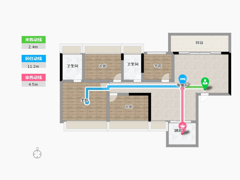 广东省-汕头市-怡璟海岸雅园-113.27-户型库-动静线