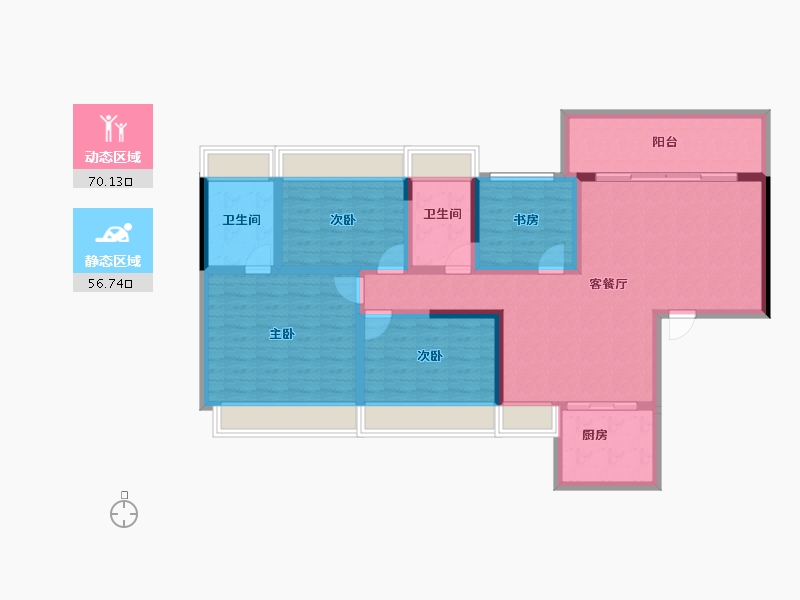 广东省-汕头市-怡璟海岸雅园-113.27-户型库-动静分区