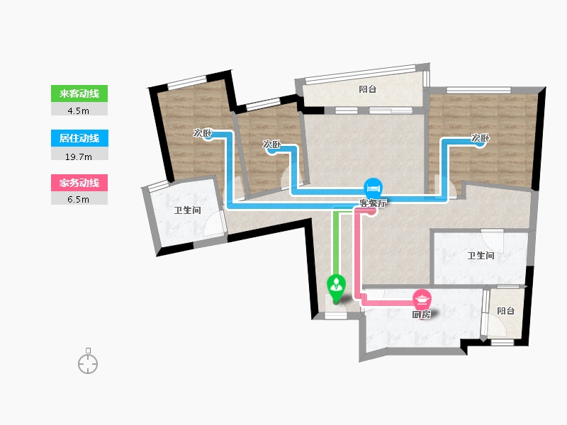 四川省-成都市-天府汇中心-87.65-户型库-动静线